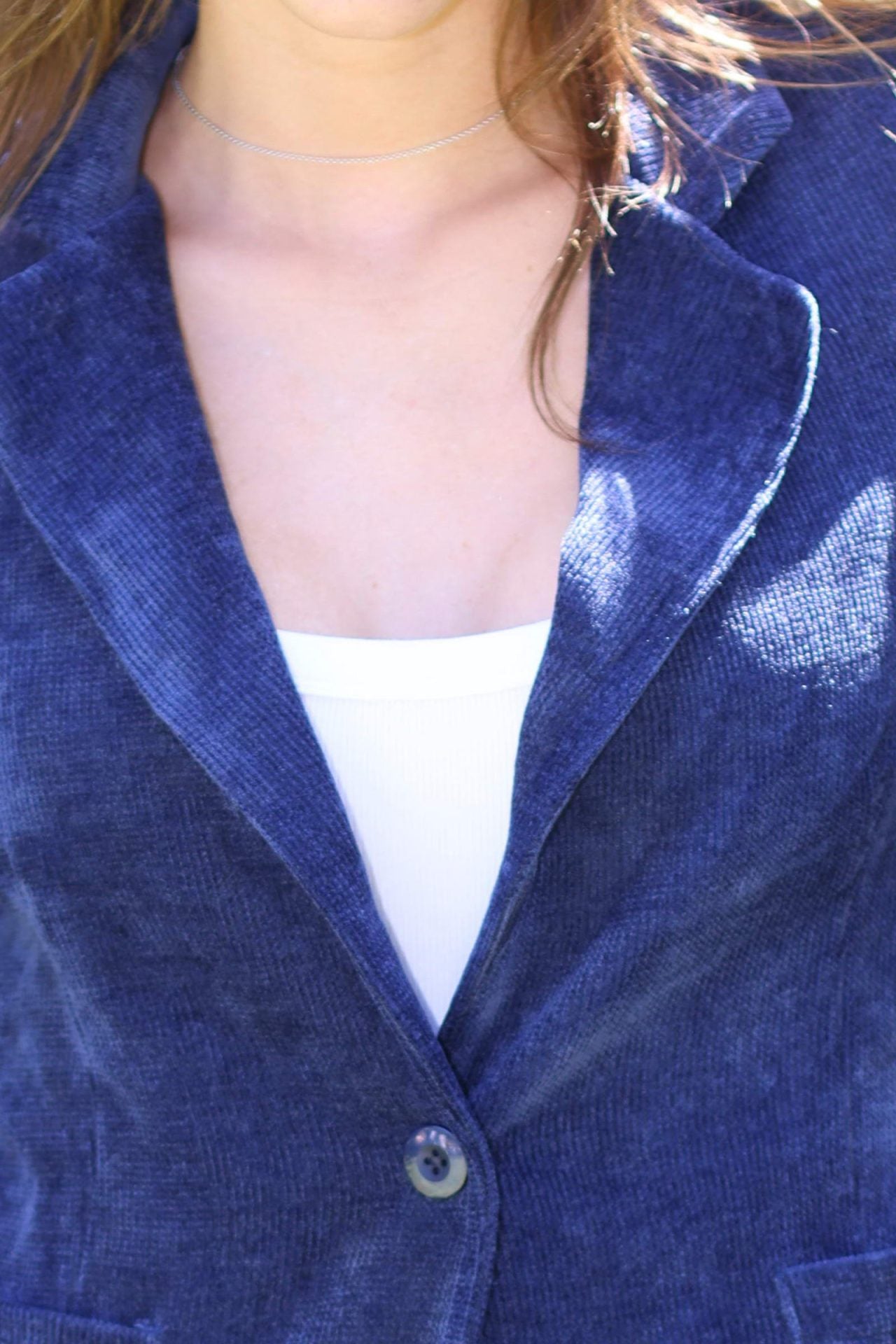 Myk fløyelsblazer